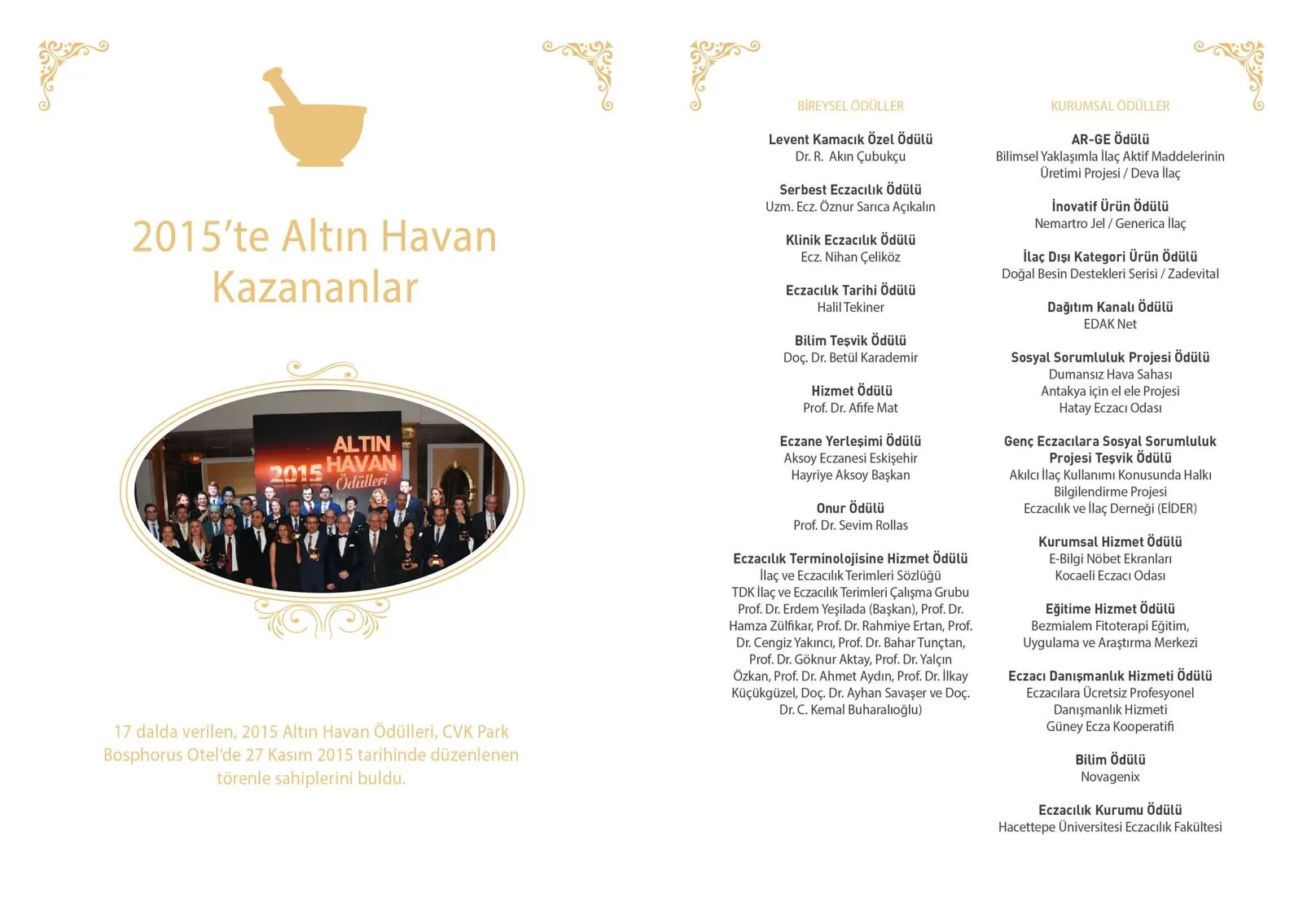 2015 Altın Havan kazananlar afişi