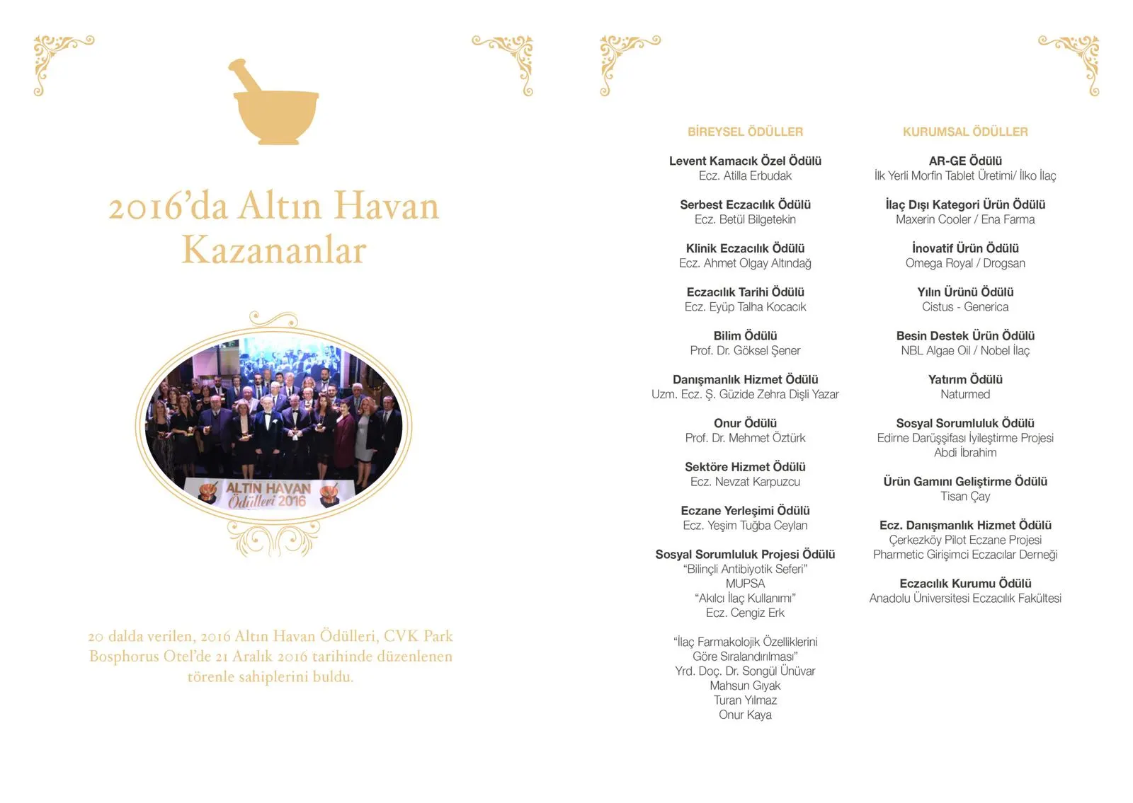 2016 Altın Havan kazananlar afişi