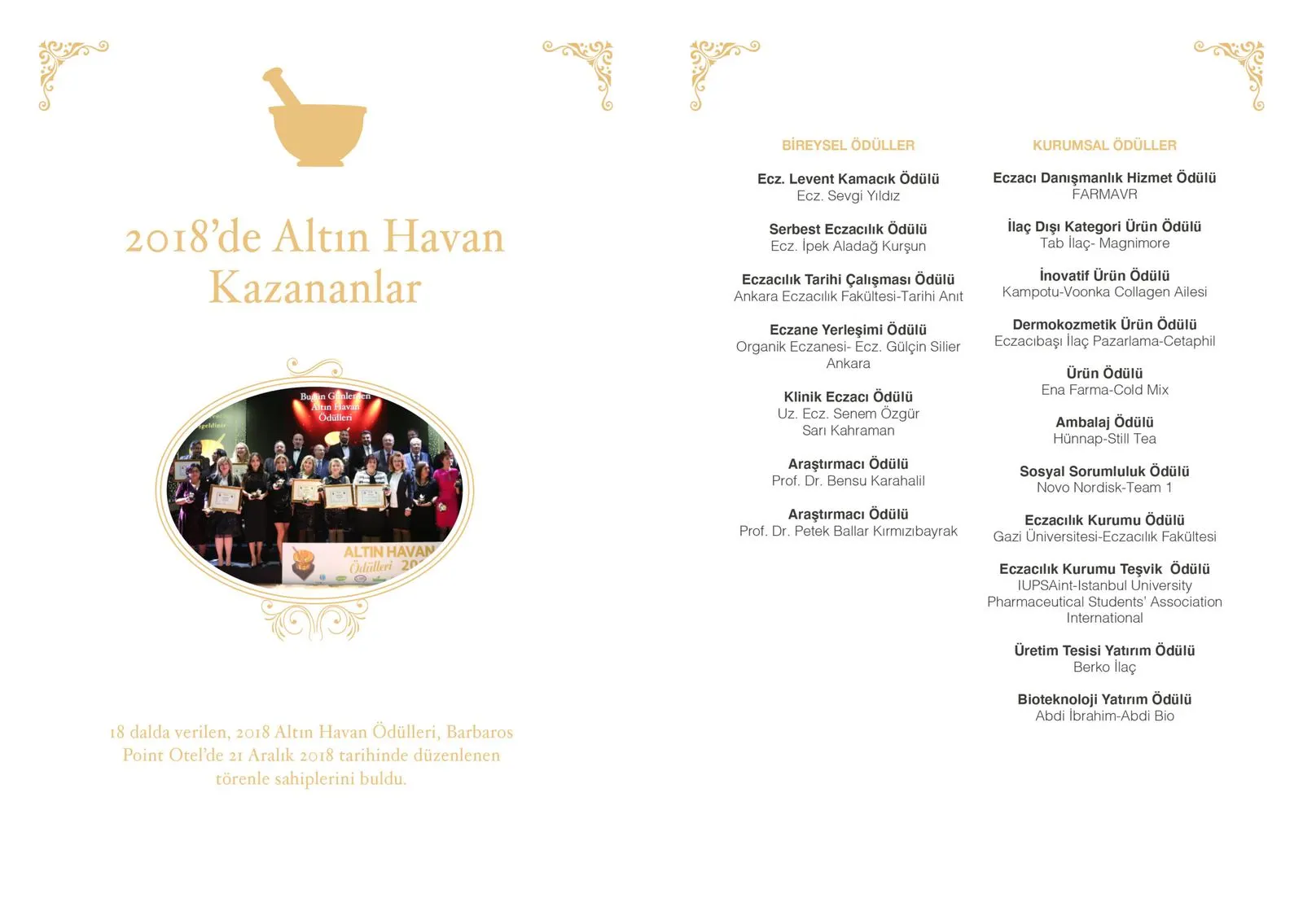 2018 Altın Havan kazananlar afişi